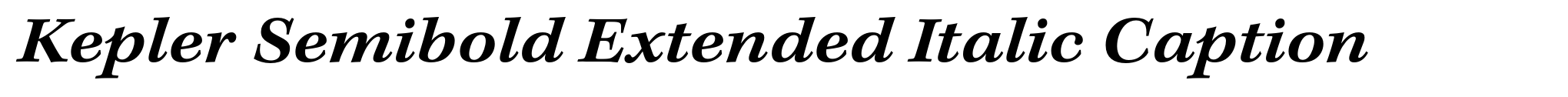 Kepler Semibold Extended Italic Caption image